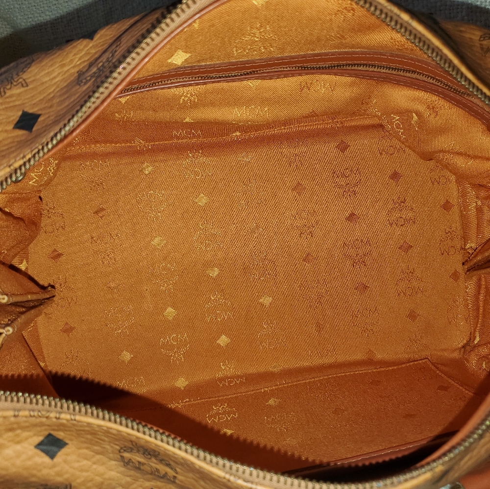 MCM Visetos Brown Monogram Handbag - Picture 10 of 16